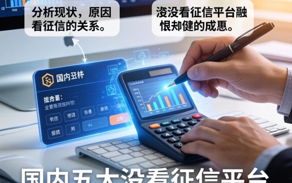 分析现状与原因的关系，国内五大没看征信的平台