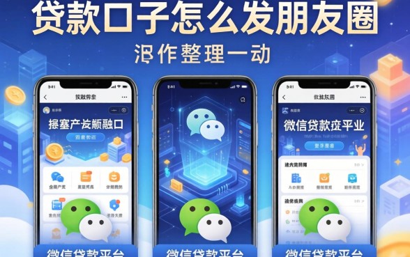 贷款口子怎么发朋友圈，整理五个微信贷款平台