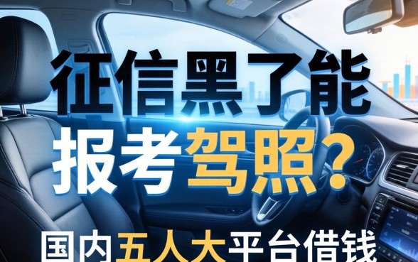征信黑了能报考驾照吗，国内五大大平台借钱