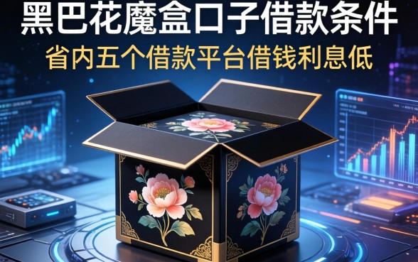 黑花魔盒口子借款条件，省内五个借款平台借钱利息低