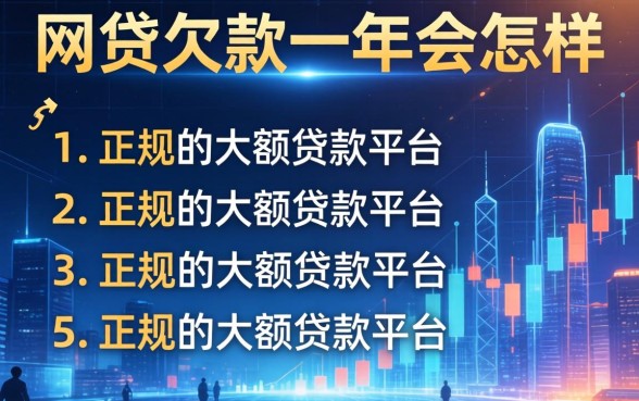 网贷欠款一年会怎么样，归纳5个正规的大额贷款平台