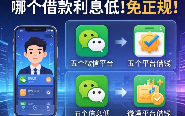 哪个借款利息低又正规，介绍五个微信平台借钱