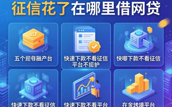 征信花了在哪里借网贷，介绍五个快速下款不看征信的平台