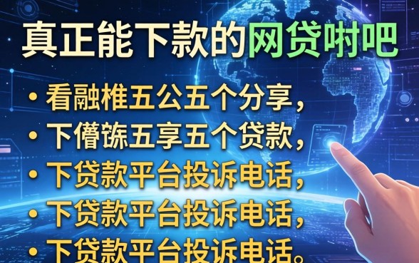 真正能下款的网贷贴吧，分享五个贷款平台投诉电话
