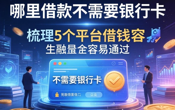 哪里借款不需要银行卡，梳理5个平台借钱容易通过