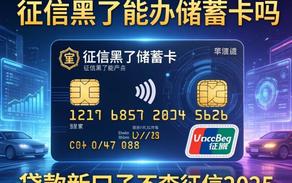 征信黑了能办储蓄卡吗，汇总五个贷款新口子不查征信2025