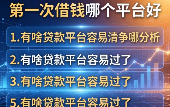 第一次借钱哪个平台好，分析五个有啥贷款平台容易过的
