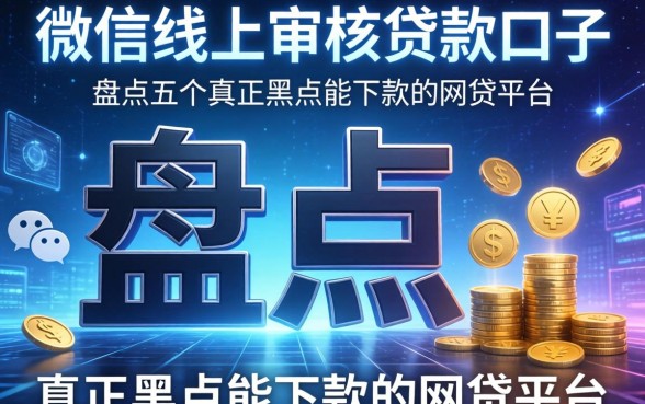 微信线上审核贷款口子，盘点五个真正黑户能下款的网贷平台
