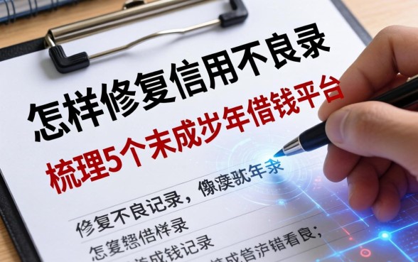怎样修复信用不良记录，梳理5个末成年借钱平台