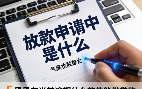 放款申请中是什么意思，整合5个黑户有当前逾期什么软件能做贷款