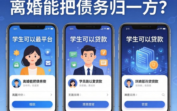 离婚能把债务归一方吗，整理五个学生可以贷款的平台