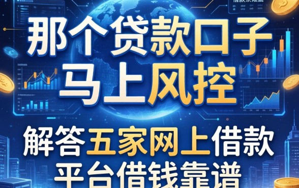 那个贷款口子马上风控，解答五家网上借款平台借钱靠谱