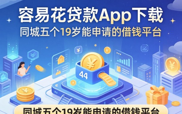容易花贷款app下载，同城五个19岁能申请的借钱平台