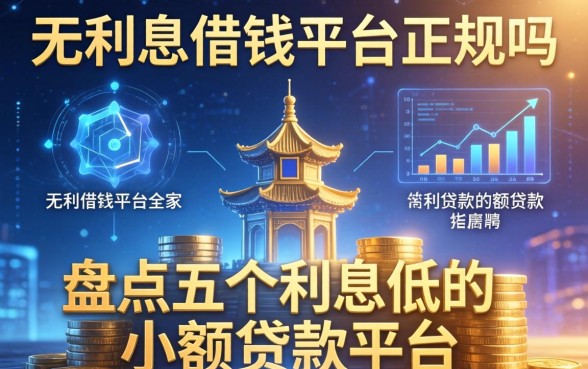无利息借钱平台正规吗，盘点五个利息低的小额贷款平台