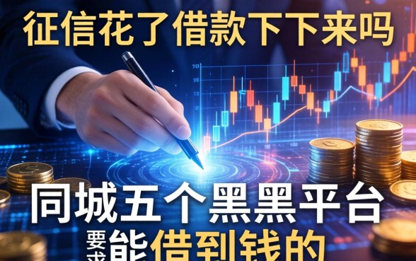 征信花了借款下不来吗，同城五个黑户平台能借到钱的