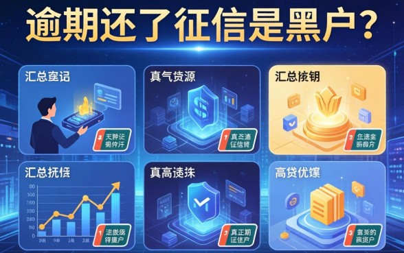 逾期还了征信是黑户吗，汇总五个真正逾期也能贷的平台