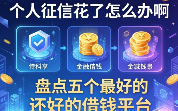 个人征信花了怎么办啊，盘点五个最好的借钱平台