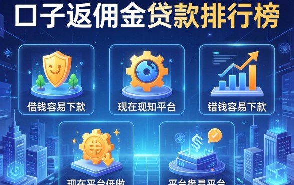 口子返佣金贷款排行榜，分析五个现在平台借钱容易下款