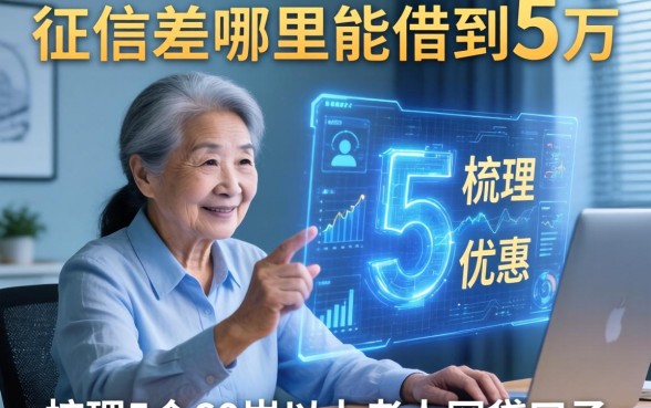 征信差哪里能借到5万，梳理5个60岁以上老人网贷口子