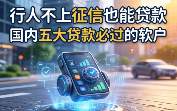 人行不上征信也能贷款，国内五大贷款必过的软件