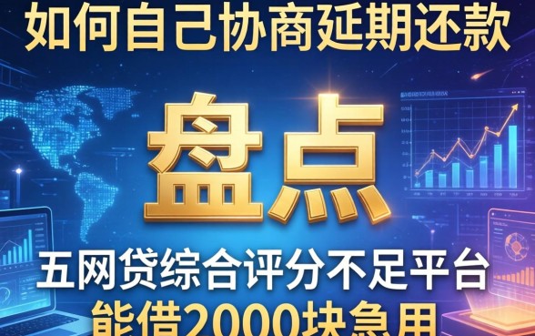 如何自己协商延期还款，盘点五个网贷综合评分不足平台能借2000块急用
