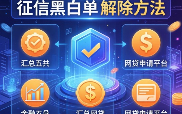 征信黑名单的解除方法，汇总五个网贷申请平台