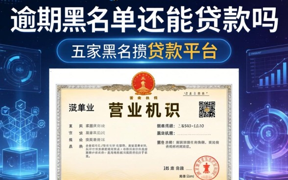 逾期黑名单还能贷款吗，解答五家营业执照贷款平台