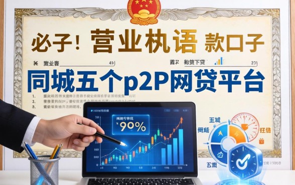 有营业执照必下款口子，同城五个p2p网贷平台
