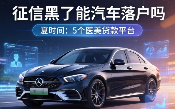 征信黑了能汽车落户吗，例举5个医美贷款平台