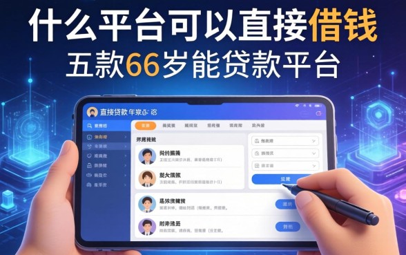 什么平台可以直接借钱，探讨五款66岁能贷款的平台