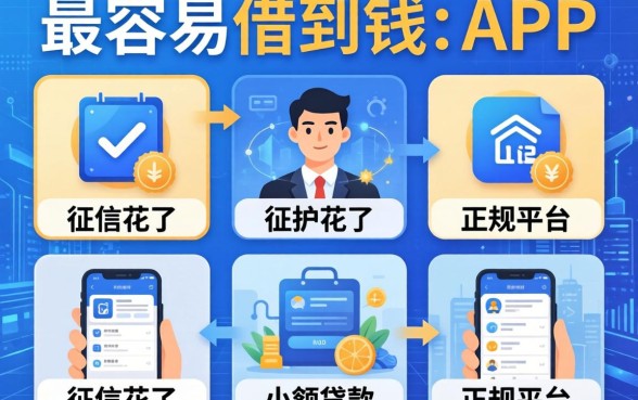 最容易借到钱的APP，分析五个征信花了小额贷款正规平台