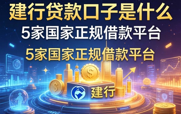 建行的贷款口子是什么，阐述5家国家正规借款平台