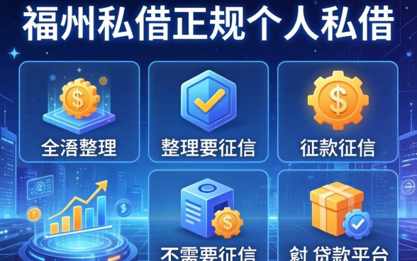 福州私借正规个人私借，整理五个不需要征信的贷款平台