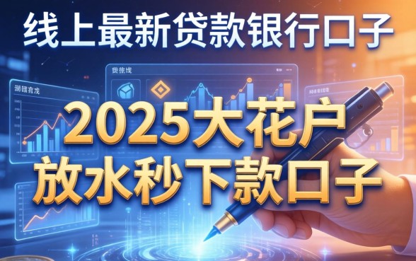 线上最新贷款银行口子，总结五个2025大花户放水秒下款的口子