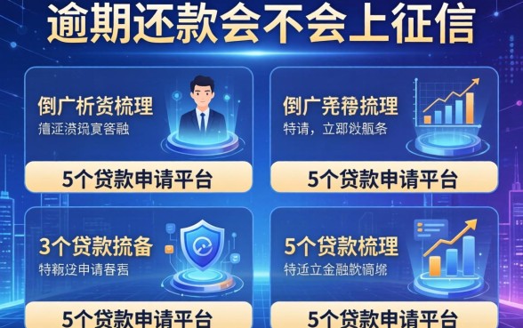 逾期还款会不会上征信，梳理5个贷款申请平台
