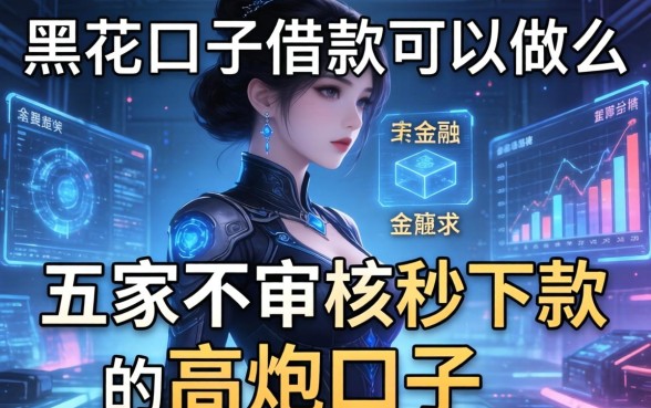 黑花口子借款可以做么，解答五家不审核秒下款的高炮口子