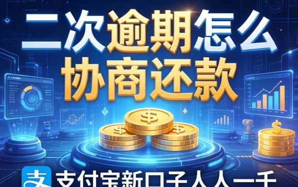 二次逾期怎么协商还款，整合5个支付宝新口子人人一千