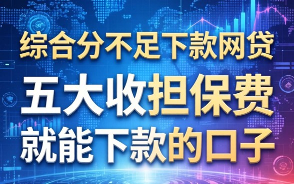 综合分不足下款的网贷，五大收担保费就能下款的口子
