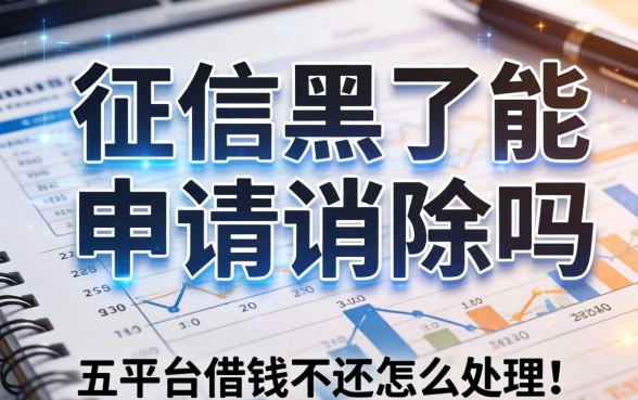 征信黑了能申请消除吗，总结五个平台借钱不还怎么处理