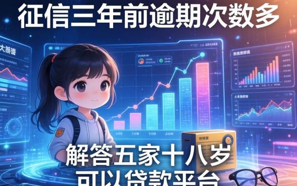 征信三年前逾期次数多，解答五家十八岁可以贷款的平台