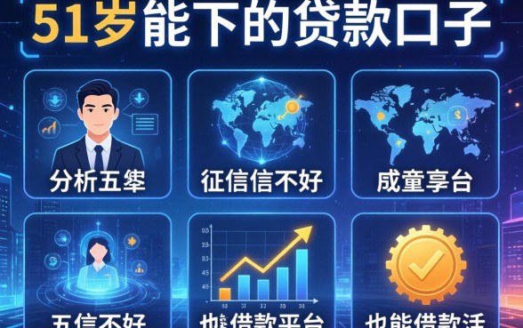51岁能下的贷款口子，分析五个征信不好也能借款的平台