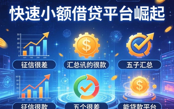 快速小额借钱平台崛起，汇总五个征信很差能贷款的平台