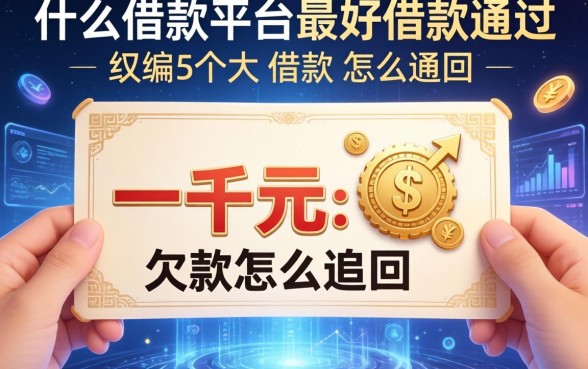 一千元的欠款怎么追回，归纳5个什么借款平台最好借款通过