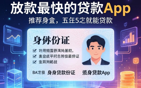 放款最快的贷款app，推荐五个身份证就能贷款的平台