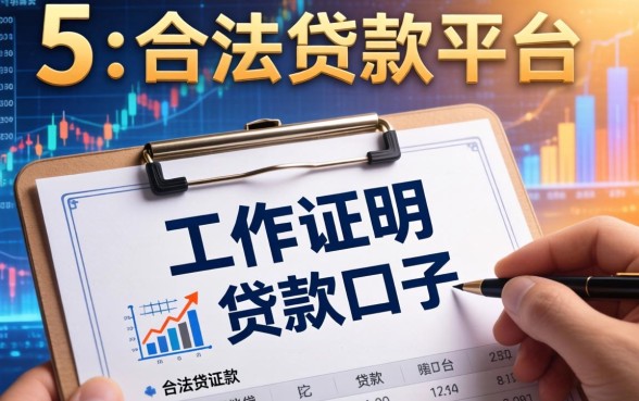 要工作证明的贷款口子，归纳5个合法贷款平台
