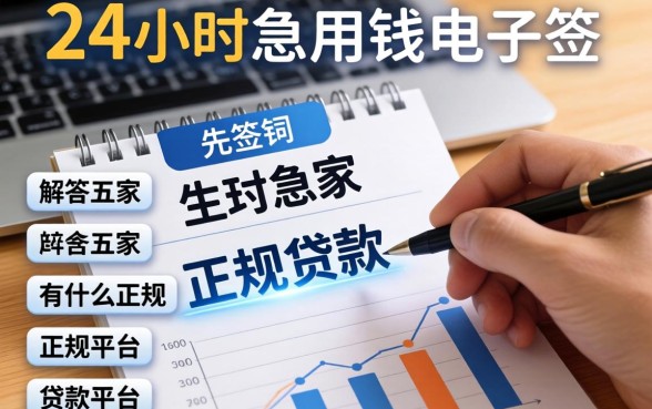 24小时急用钱电子签，解答五家有什么正规的贷款平台