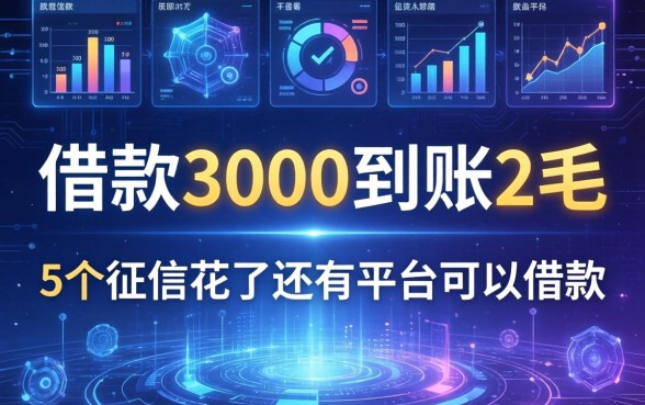 借款3000到账2毛，归纳5个征信花了还有平台可以借款