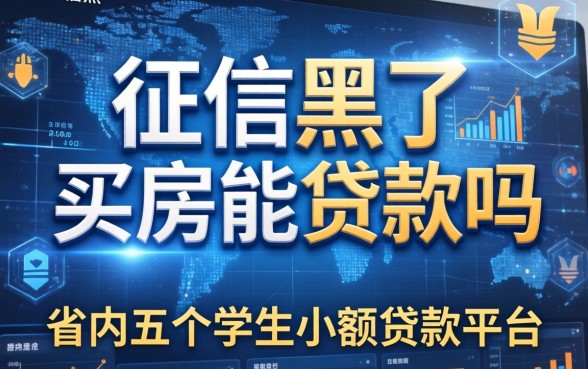 征信黑了买房能贷款吗，省内五个学生小额贷款平台