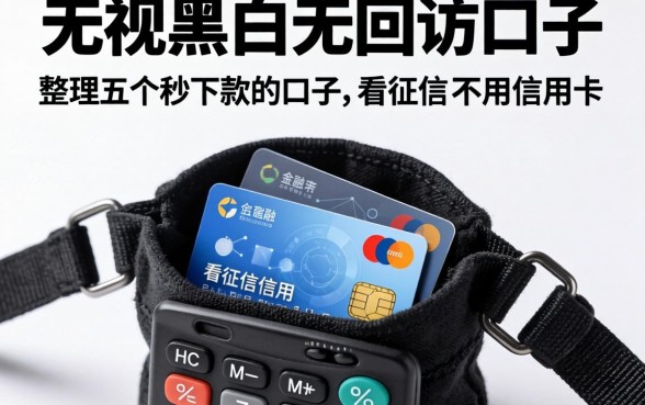 无视黑白无回访的口子，整理五个秒下款的口子不看征信不用信用卡