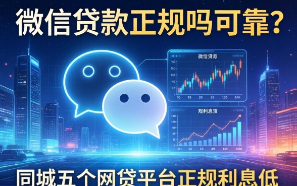 微信贷款正规吗可靠吗，同城五个网贷平台正规利息低
